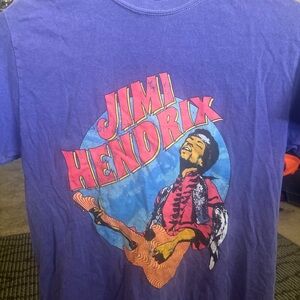 Jimi Hendrix Shirt Purple Music Band Short Sleeve Crew Neck Authentic Hendrix Sm